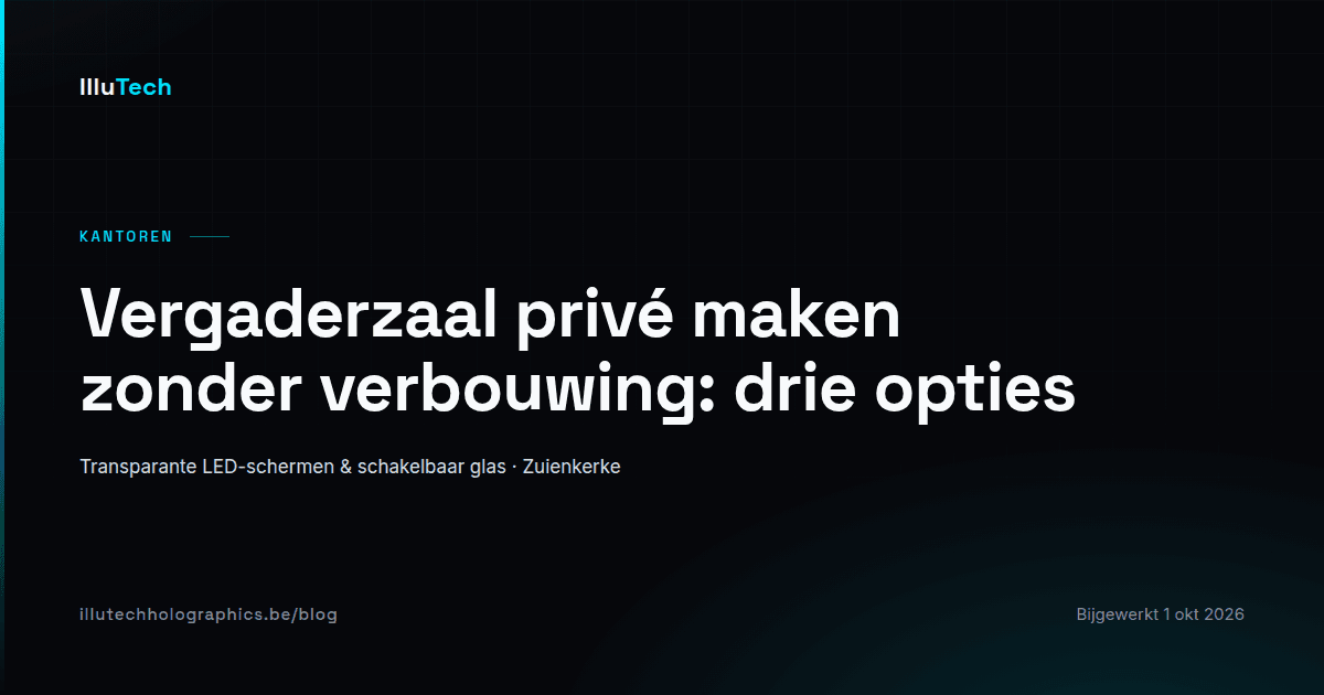 Vergaderzaal privé maken zonder verbouwing: drie opties